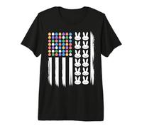 Easter Egg Flag with Bunny Faces Premium T-Shirt