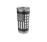 Easter Egg Flag with Bunny Faces Stainless Steel Insulated Tumbler