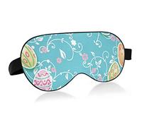 Easter Egg Flower Floral Breathable Sleeping Eyes Mask, Cool Feeling Eye Sleep Cover for Summer Rest, Elastic Contoured Blindfold for Women & Men Travel