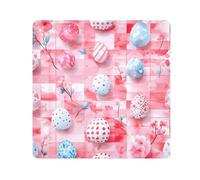 Easter Egg Flower Pattern Camera Wrap Cloth, Squares Magic Self-Adhesive Cloth for Lens Camera Anti-Scratch Lens Protector Makeup Wrap Cloth Bag 17.7" x 17.7"
