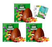 Easter Egg Fruit Pastilles Multipack with 3x Rowntree's Fruit Pastilles 200g and 1 Fancy Labels Easter Card | Perfect for Sharing | Gifts for Women, Men and Kids Easter Egg Hunt