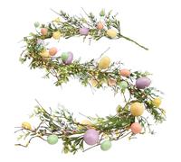 Easter Egg Garland - (180 cm) Artificial Easter Wreath | Home Decorative | for Indoor Wall Shelf Stairs Window Spring Festival Family Meeting Rough