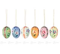 Easter Egg Garland 6 Pcs New Spring Table Decoration Wooden 3.5 cm