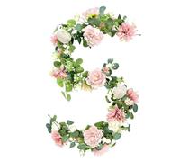 Easter Egg Garland, 7ft Easter Wreath - Artificial Eucalyptus Vine with Colorful Eggs, Holiday Spring Decorations for Fireplace, Table, Mantle, Wall, Indoor, Outdoor (D 180cm)