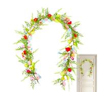 Easter Egg Garland, Easter Tree Garland, Artificial Spring Vine with Easter Eggs, Table Decorations, Seasonal Decoration for Front Door, Gathering Fo