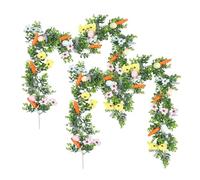 Easter Egg Garland Fireplace Mantel Decor, 2pcs Easter Pastel Egg Spring Garland - 5.7ft Rustic Spring Decor For Home Indoor Party Wall Mantel Stairs Window