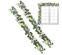 Easter Egg Garland - Spring Artificial Ornament Decor, Colorful Hanging Egg Display Accent, Lightweight Seasonal Party Styling, Indoor Window Porch Room Arrangement, Holiday Photo Celebration Use