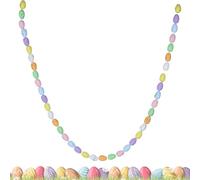 Easter Egg Garland with Spots - Pastel Decorative Egg Banner | Multicolored Speckled Hanging Decoration | Decoration for Home, Classroom, Office, Restaurant
