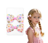 Easter Egg Hair Clips for Girls Easter Bunny Eggs Print Colourful Hair Barrettes for Daughter Granddaughter Festive Hairclip for Spring Celebration Cute Rabbit Headwear Hairpins for Photo Prop 2PCS