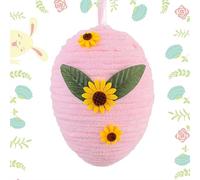 Easter Egg Hanging Ornaments, Colorful Foam Hanging Egg Ornaments, Artificial Glitter Easters Eggs for Easter Basket Tree Decor Party Favors Supplies Home Party DIY Crafts