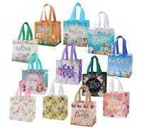 Easter Egg Hunt Bags with Handles, Easter Bags & Gift Bags for Young People - Large Paper Bags with Handle, Wrapping Paper Cutter & Easter Paper Bags, Perfect for Celebrations Bulk Pack