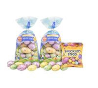 Easter Egg Hunt Chocolate Bundle - 2X Hollow Chocolate Eggs Bag & Mini Speckled Eggs - Easter Basket Fillers for Kids - Easter Chocolate Treats for Family Egg Hunts & School Party Gifts
