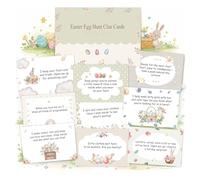 Easter Egg Hunt Clue Cards for Kids - 22 Cards + 2 Winning Certificates, Easter Scavenger Hunt Indoor Outdoor Reusable - Party Games Activity, Fun for Family & Birthday Party