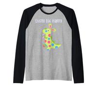 Easter Egg Hunter Dinosaur Eggs Funny Cute Boys Kids Girls Raglan Baseball Tee