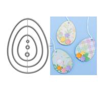 Easter Egg Label Metal Cutting Dies for Card Making