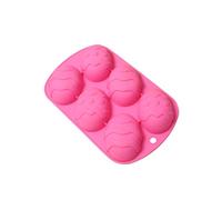 Easter Egg Mold - 6 Cavity Silicone Mould Non-stick with Epoxy Moulding, 3D Chocolate with Candy Baking, DIY Cake Jelly Gum Molds for Cake Decoration