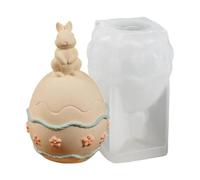 Easter Egg Mold - Reusable Flexible and Fun Craft Utensils - Silicone Rabbit Mold for Easter Decoration | for Candles, Soap, Epoxy Resin, Home Decoration and