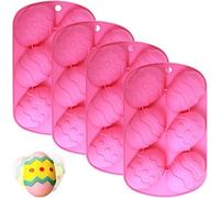 Easter Egg Molds 3 Pack Easter Egg Shape 6 Cavity for Cocoa Bombs Hot Chocolate Gelatin Party Ice Cubes Soap