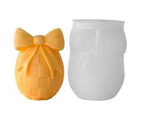 Easter Egg Molds Plaster,1PC 3D Bow Egg Plaster Making Mould,Cute Candle Moulds for Making Candle, Soap Wax Crafts Home Decoration