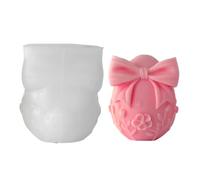 Easter Egg Molds Plaster,1PC 3D Bow Egg Plaster Making Mould,Cute Candle Moulds for Making Candle, Soap Wax Crafts Home Decoration