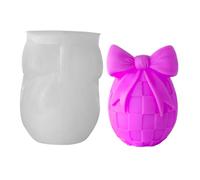 Easter Egg Molds Plaster,Silicone Bow Egg Scented Candle Mould - Holiday Ornament Molds - for DIY Aromatherapy Gypsum Making Farmhouse Holiday Party Family Friends Spring Home
