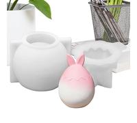 Easter Egg Mould, 3D Cute Rabbit Ear Silicone Mould, Egg Shaped Silicone Baking Mould, for Thanksgiving Birthday Party Offices Home Room Desk Weekday School Dorm Apartment