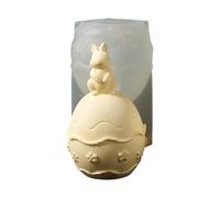 Easter Egg Mould - Easy Release Cute Craft Accessories, Candle Casting Easter Moulds Made of Silicone - for Candle Making and Soap Making with Plaster and Epoxy Resin for Home Decoration Family