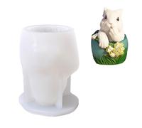 Easter Egg Mould, Silicone Bunny Casting Mold Cute 3D Rabbit Candle Mould for Resin DIY Craft Home Decorate