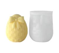 Easter Egg Mould - Silicone | Easter Egg Candle Mold | Silicone Bow Eggs Plaster Ornament Mould Bow Relief Easters Eggs Siliconee Molds Diffuser Stone Mold for DIY Candle Soap