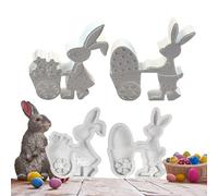 Easter Egg Moulds, Non-Stick, Easy to Remove, Casting Moulds for Epoxy Resin, Concrete, Soap, Candle, Cement, Clay Decoration, Home Decoration, for Candle Holders Made of Plaster for Table Decoration