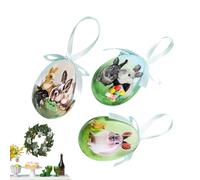 Easter Egg Ornaments for the - 3 Pieces 7cm Foam Spring Bunny, Funny Easter Egg Decorations, Colorful Holiday Egg Hanging | Mini Easter Decor Set for Party, Home, Wall, Window