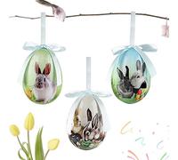 Easter Egg Ornaments for Tree - 7cm Foam Spring Bunny,Decorative Easter Eggs Tree Ornaments,for Party Bedroom Living Room Kitchen Garden Yard Patio Porch Office School