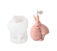 Easter Egg Rabbit Candle Moulds,1PC 3D Rabbit Hug Egg Candle Silicone Mold,Cute Bunny Epoxy Resin Casting Mould for Candle Making Handmade Soap Gift Craft Easter Home Decoration (A)