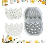 Easter Egg Silicone Mold | Bunny Easy Release Spring Craft Supplies | Easter Molds Silicone Candle Making,for Epoxy Plaster Holiday Spring Arts & Crafts Home Decor Party Favors Family Beginners
