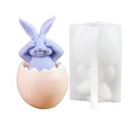 Easter Egg Silicone Mould Bunny Shape Easter Silicone Molds Easter Egg Candle Mold Silicone Egg Bunny Candle Mould | Silicone Epoxy Resin Molds for Aromatherapy Candle