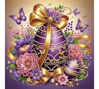 Easter Egg Special Shaped 5D DIY Partial Drill Diamond Painting Kits for Adults Beginners Home Decor Diamonds Paintings Gem Art 30x30cm