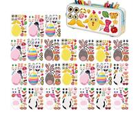 Easter Egg Stickers - Artistic Festive Decals, Small Size Cute Easter Theme Stickers for Boys Girls Children Journaling Scrapbooking Laptop Water Bottle Mug Candy Bag Party Basket Stuffer Creative