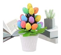 Easter Egg Table Tree - Easter Tree Decoration | Colorful Foam Easter Eggs Potted Plant, Easter Egg Ornaments for Home Tabletop, Table Centre piece Ornament Display, Festival Home Table Decor Ornament