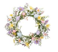 Easter Egg Wreath - 17.72 Inches Spring Wreath with Eggs | Artificial Spring Wreaths Flower EasterWreaths | EasterWreaths for Front Door | Farmhouse Easter Decorations with Mixed Twigs Door Wreaths