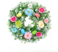 Easter Egg Wreath 35cm Silk Flower Spring Decor