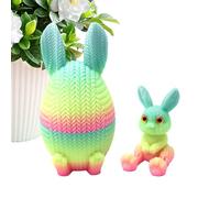 Easter Eggs 3D Printed Desktop Decoration, Mini Shelf with Colorful Patterns, Portable Resin Ornament, Holiday Decoration with Fun Shapes, Class Supplies for