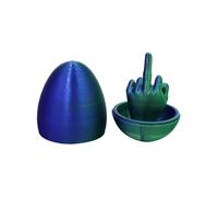 Easter Eggs 3D Printing Mystery Rabbit Egg, 3D Printed Fidget Toy, Middle Finger in a Box, Easter Surprise Eggs with Bunny Inside/Middle Finger, Surprise Unique Kid & Adults Gifts for Gifting (B-1)