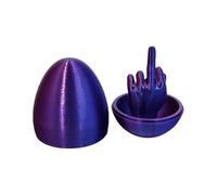 Easter Eggs 3D Printing Mystery Rabbit Egg, 3D Printed Fidget Toy, Middle Finger in a Box, Easter Surprise Eggs with Bunny Inside/Middle Finger, Surprise Unique Kid & Adults Gifts for Gifting (B-5)