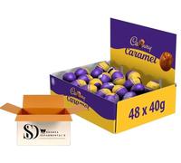 Easter Eggs 48 Count Bulk Box - Creme Egg 40 g, Caramel Egg 40g, Oreeoo 31g, Biscoff Egg 32g & White Chocolate 40g | Kids Easter Eggs Sharing Pack (48 Eggs, Caramel Eggs)