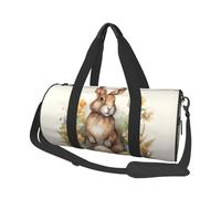 Easter Eggs And Rabbits Travel Duffel Bag Sports Gym Bag, Lightweight Overnight Weekender Bag With Shoes Compartment Yoga Gym Sports Bag For Men Women