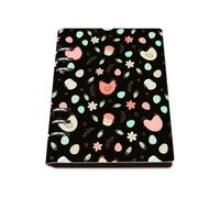 Easter Eggs and Tiny Flowers Notebook, Pu Leather Notebooks A5, Lined Paper School Notebook 180Pages/90Sheets, A5 Notepad for Dairy, Lined Book for Men, Office Paper Products Journal Diary