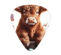 Easter Eggs Baby Cow Guitar Picks Gift Set - Smooth Durable Plectrums For Acoustic, Electric & Bass Guitar, Perfect Present For Guitar Lovers & Musicians