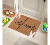 Easter Eggs Bath Mat, Spring Welcome Mat, Welcome-Doormat for Easter Outdoor-Entrance- Non-Slip Front Door Mat for Bathroom Bedroom Living Room Spring Bathroom Funny Easter Decoration (B)