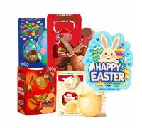 Easter Eggs Bundle (Pack of 4) - Chocolate Easter Eggs 2025 - Kids Men Women Family Easter Egg Hunt - Milk Chocolate - White chocolate