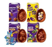 Easter Eggs Chocolate Bulk for Easter Gifts - Hamper of 4 Milk Chocolate Eggs: Caramel Nibbles, Buttons, Mini Eggs, Freddo & Topline Hanging Decoration. Chocolate Gift for Egg Hunt, Easter Basket